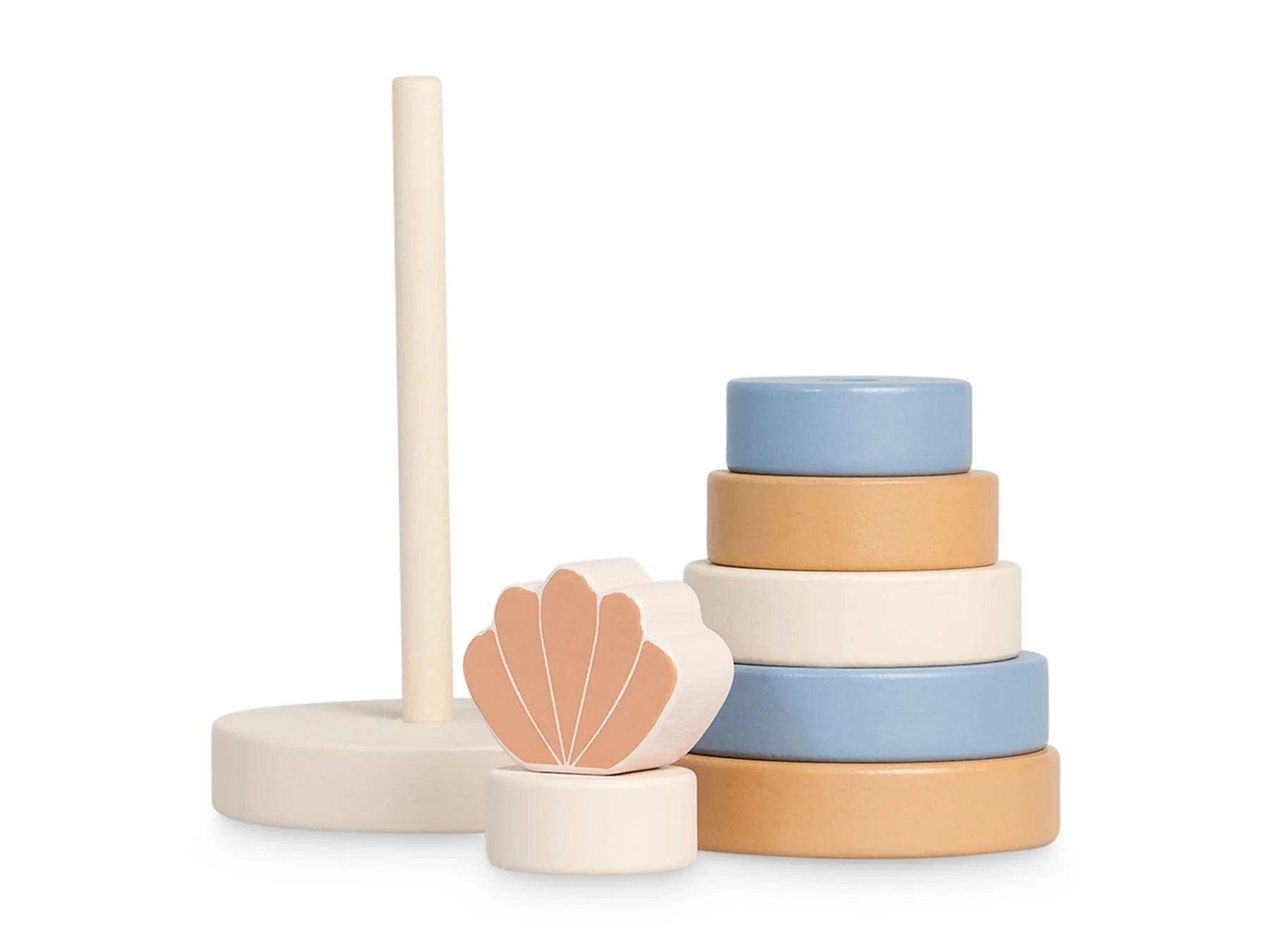 Tour empilable « coquillage » bleue | Jollein