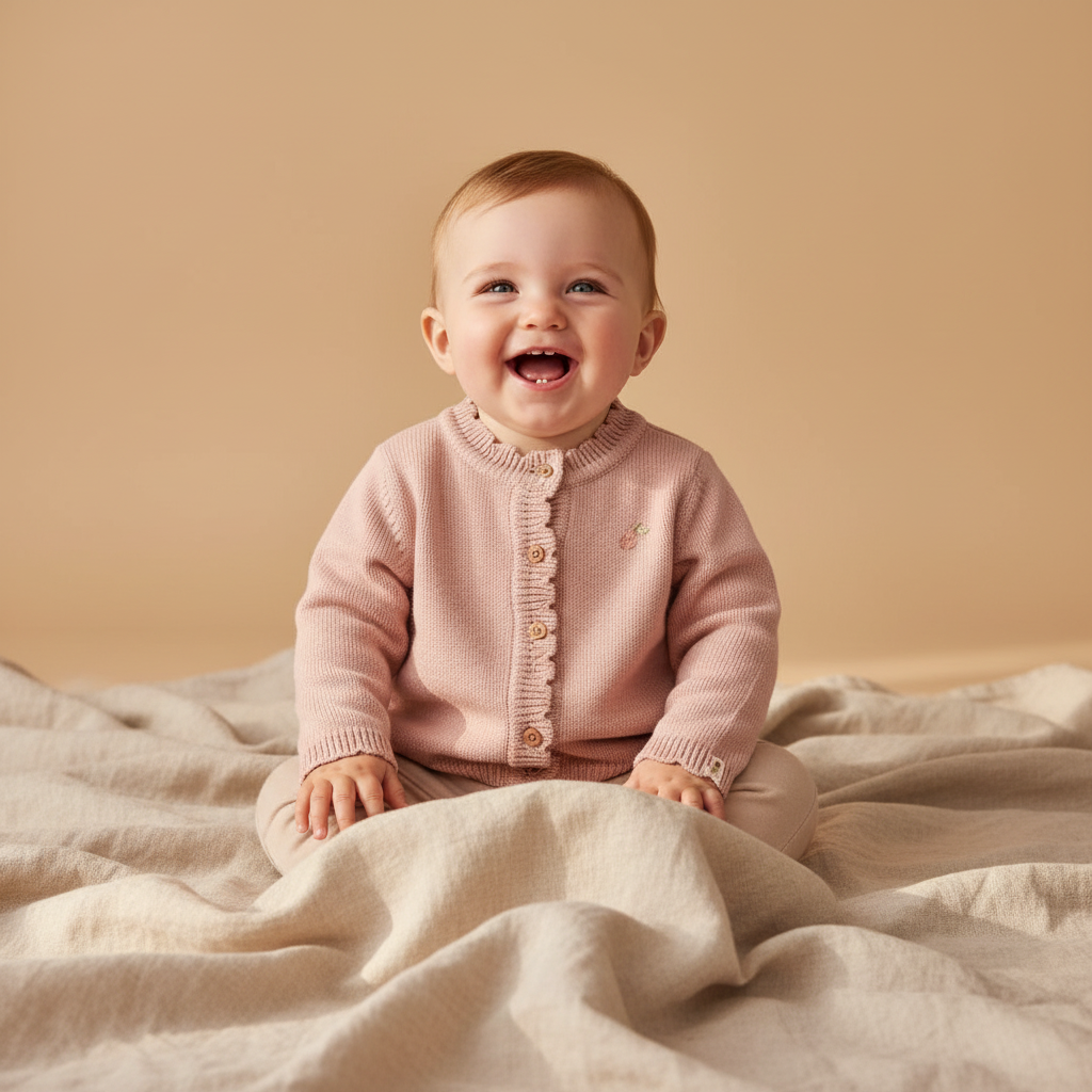 Little Dutch Strickjacke Soft Rose Little Farm