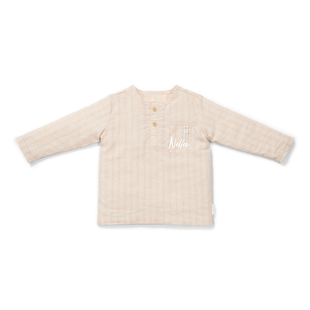 T-shirt manches longues Sand Stripes – T-shirt enfant effet lin