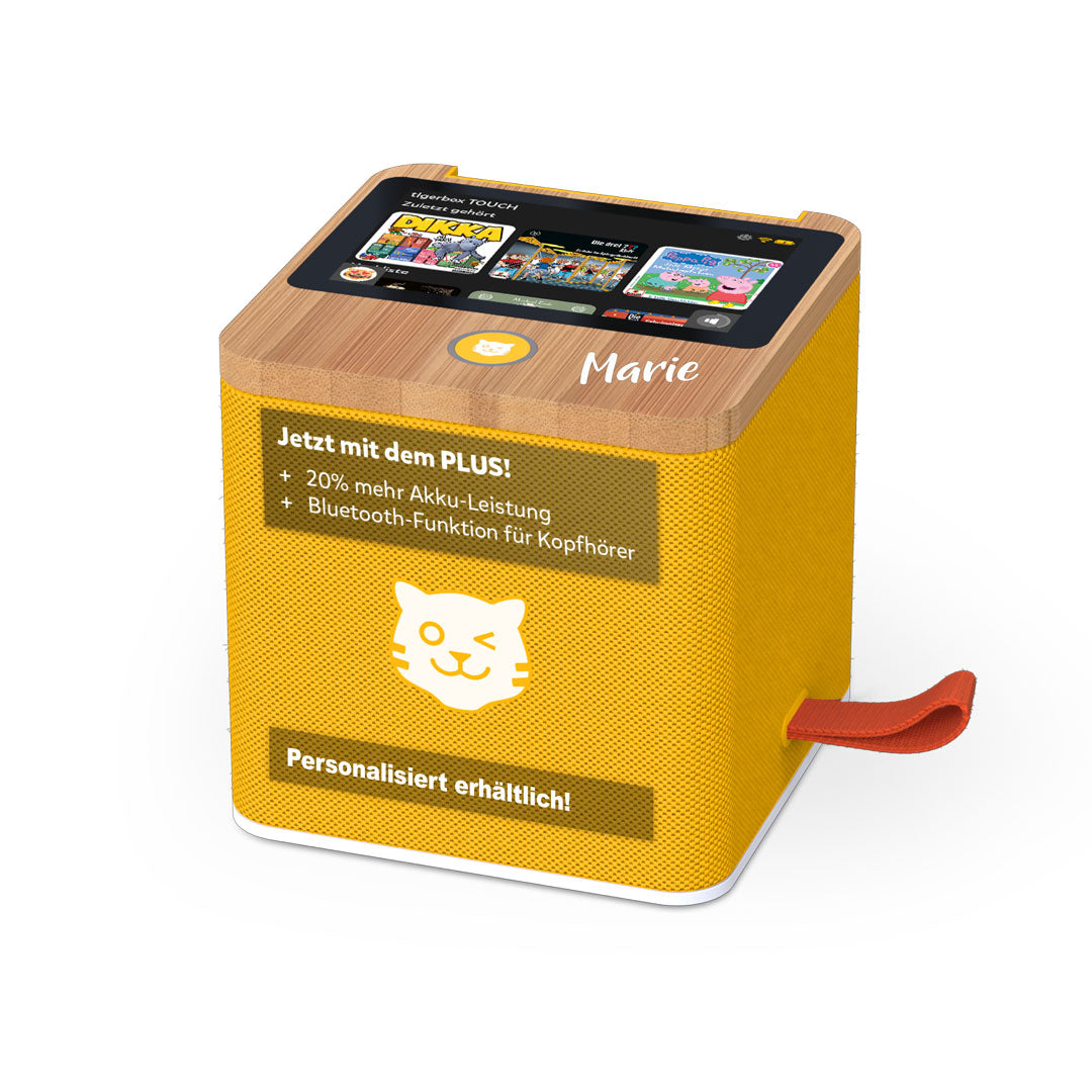 tigerbox TOUCH PLUS yellow Bluetooth | by Schmatzepuffer® "customizable"