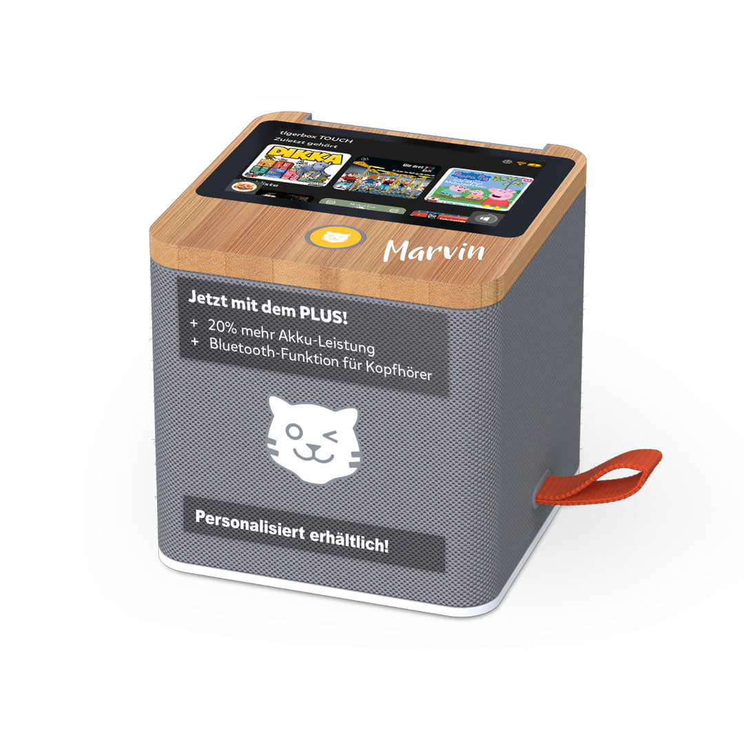 tigerbox TOUCH PLUS grau Bluetooth | by Schmatzepuffer® "personalisierbar"