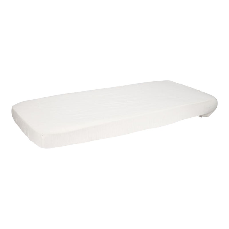 Drap-housse en mousseline pour berceau blanc doux 40 x 80 cm | Little Dutch