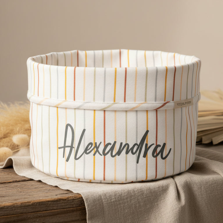 Panier d'allaitement rond Vintage Sunny Stripes | Little Dutch