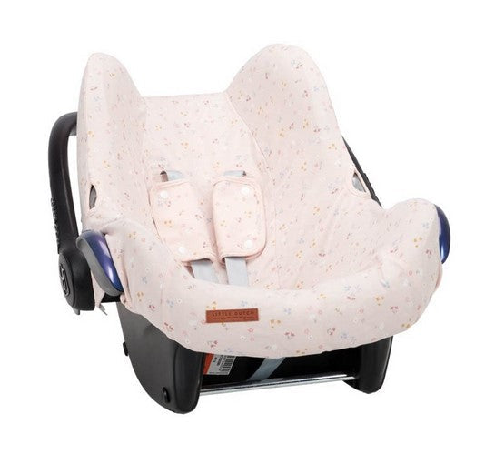 Housse de siège auto pour bébé 0+ Petites Fleurs Roses | Little Dutch