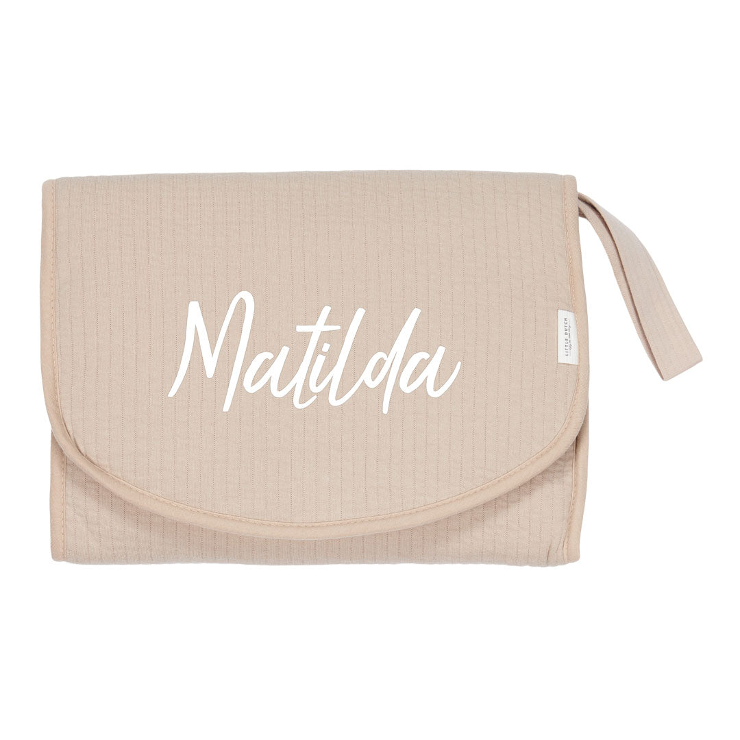 Matelas à langer nomade Pure Beige | Little Dutch