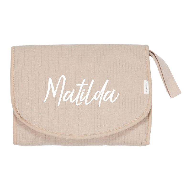 Matelas à langer nomade Pure Beige | Little Dutch