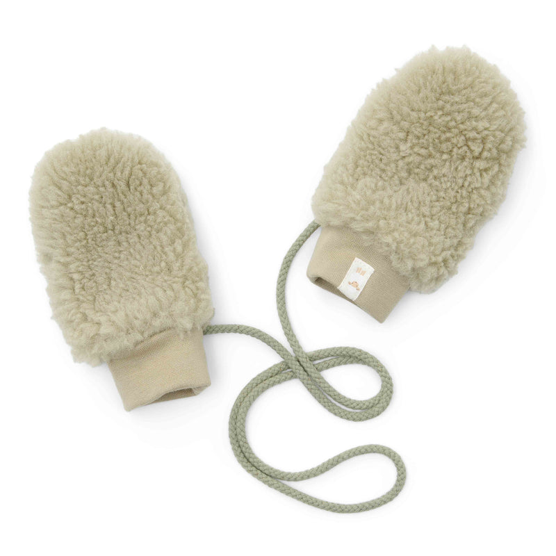 Teddy Fäustlinge Soft Green – Weiche Babyhandschuhe für Neugeborene