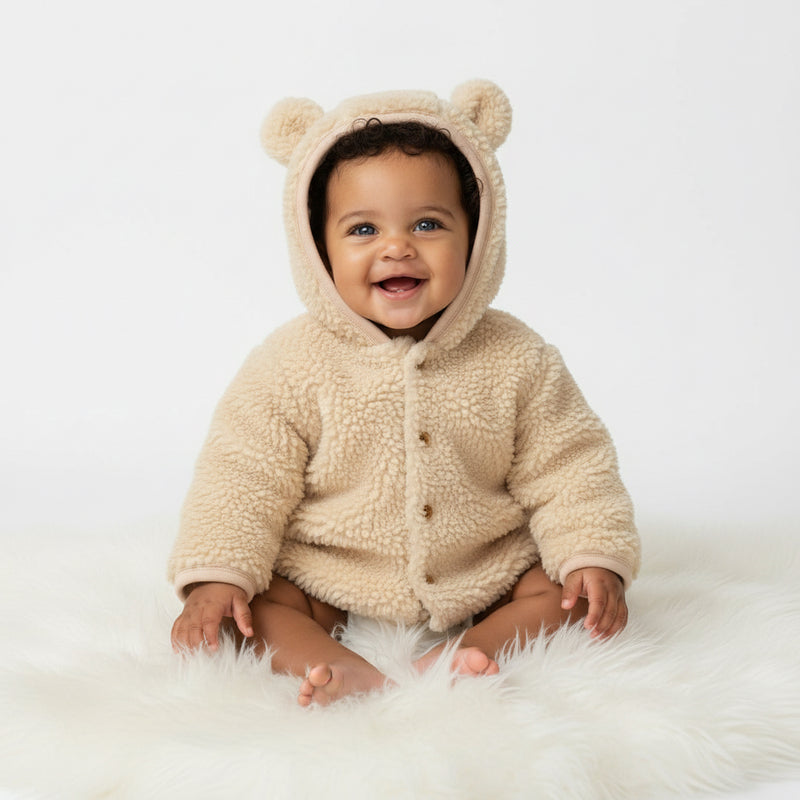 Teddy Jacke Sand für Babys Newborn