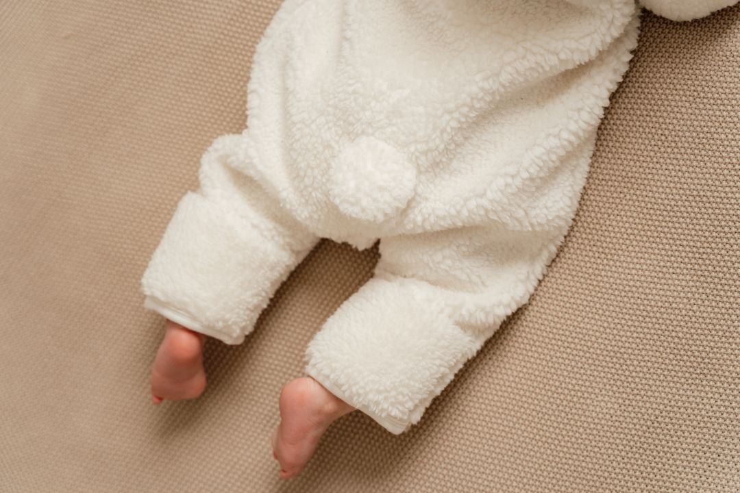 Grenouillère en peluche Baby Bunny, blanc cassé | Little Dutch