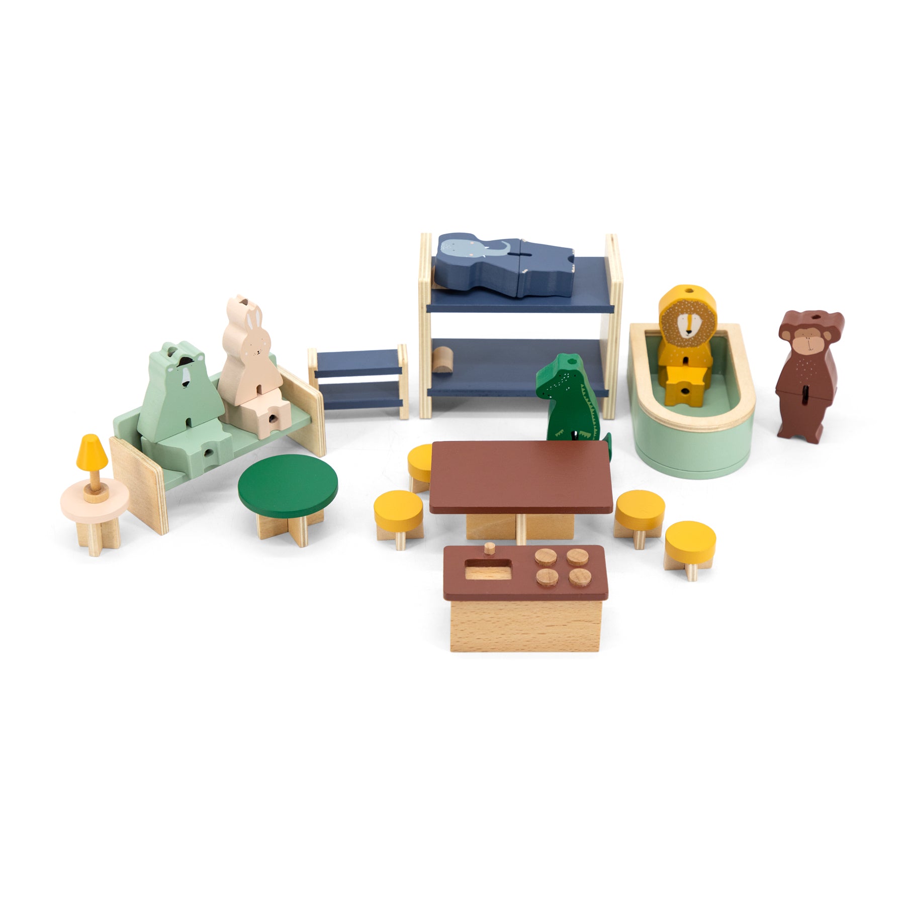 Maison de jeu en bois avec accessoires - Trixie | Article de second choix pour une 2ème vie
