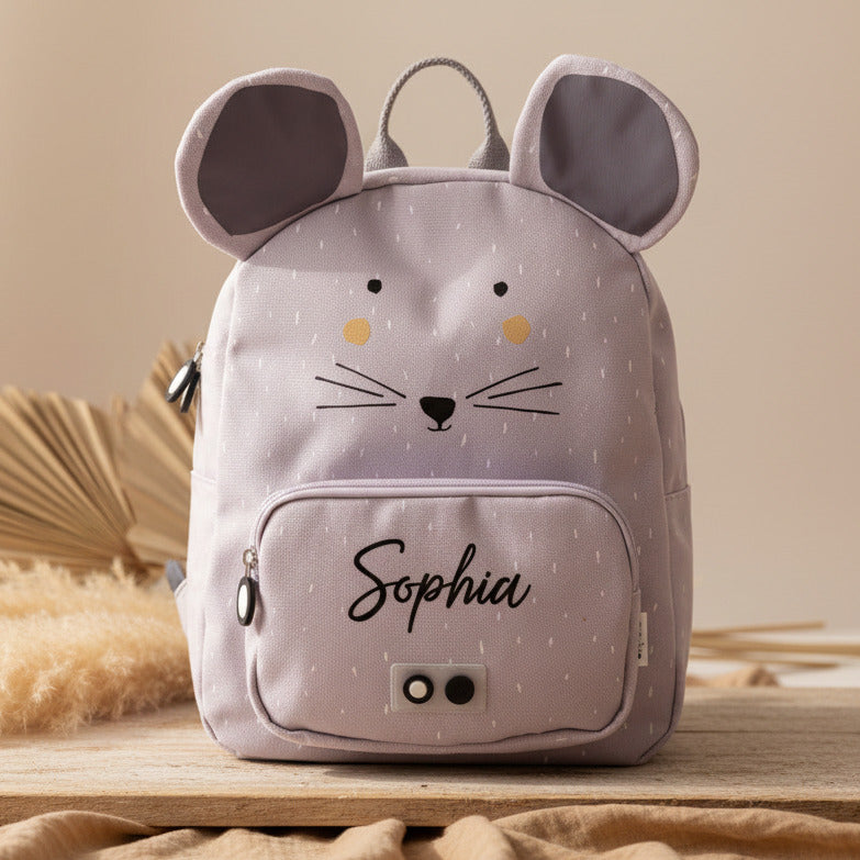Personalisierter Kinderrucksack Maus mit Name Sophia – ideal für Kindergarten und Alltag als Geschenk zur Einschulung