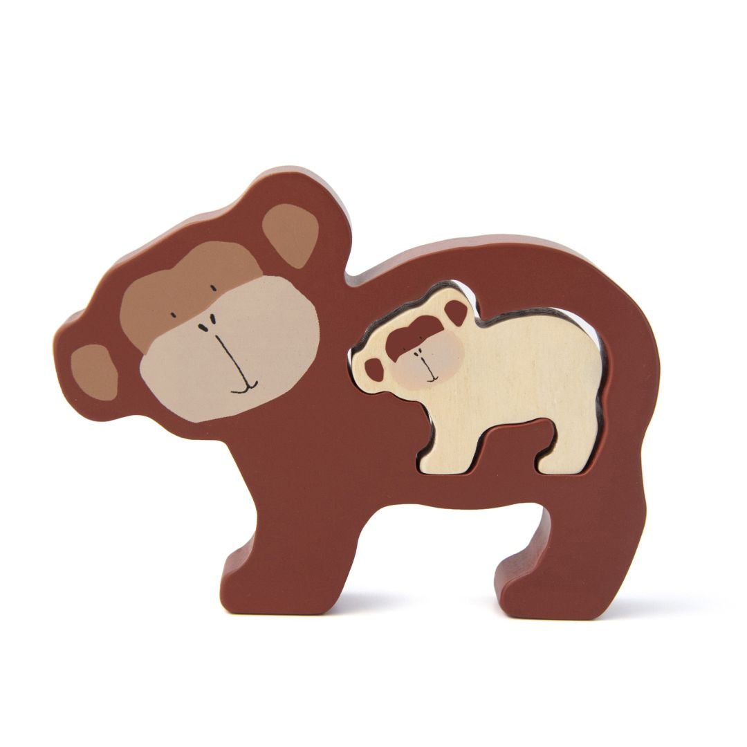 Puzzle en bois pour bébé – M. Singe | Trixie