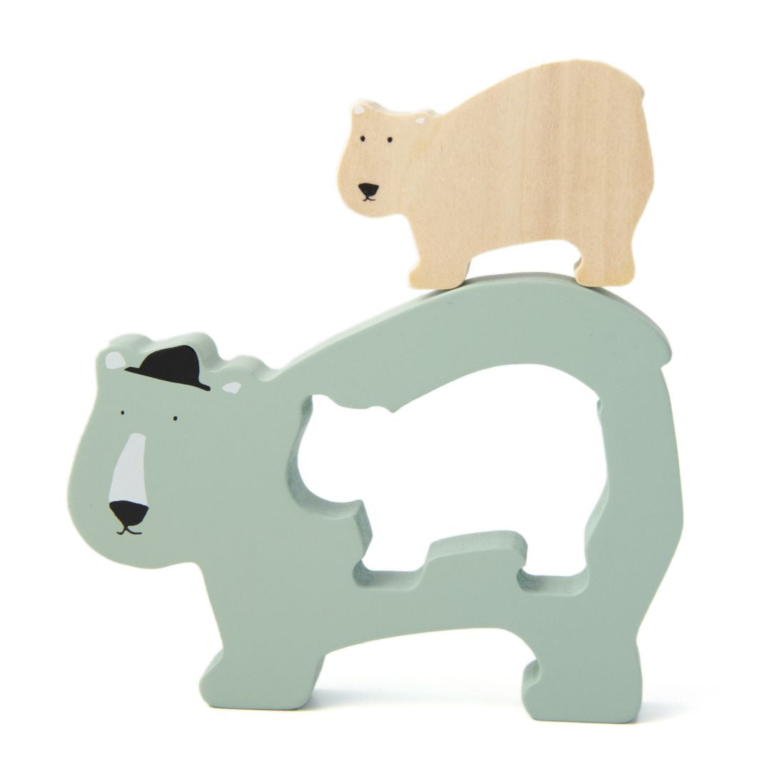 Puzzle en bois pour bébé – Monsieur Ours Polaire | Trixie