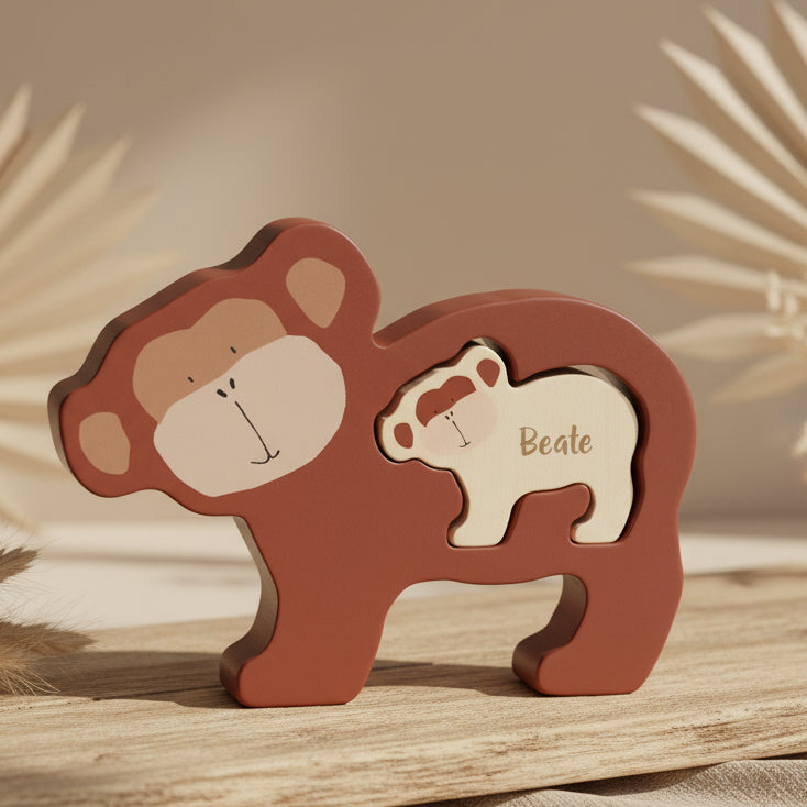 Puzzle en bois pour bébé – M. Singe | Trixie