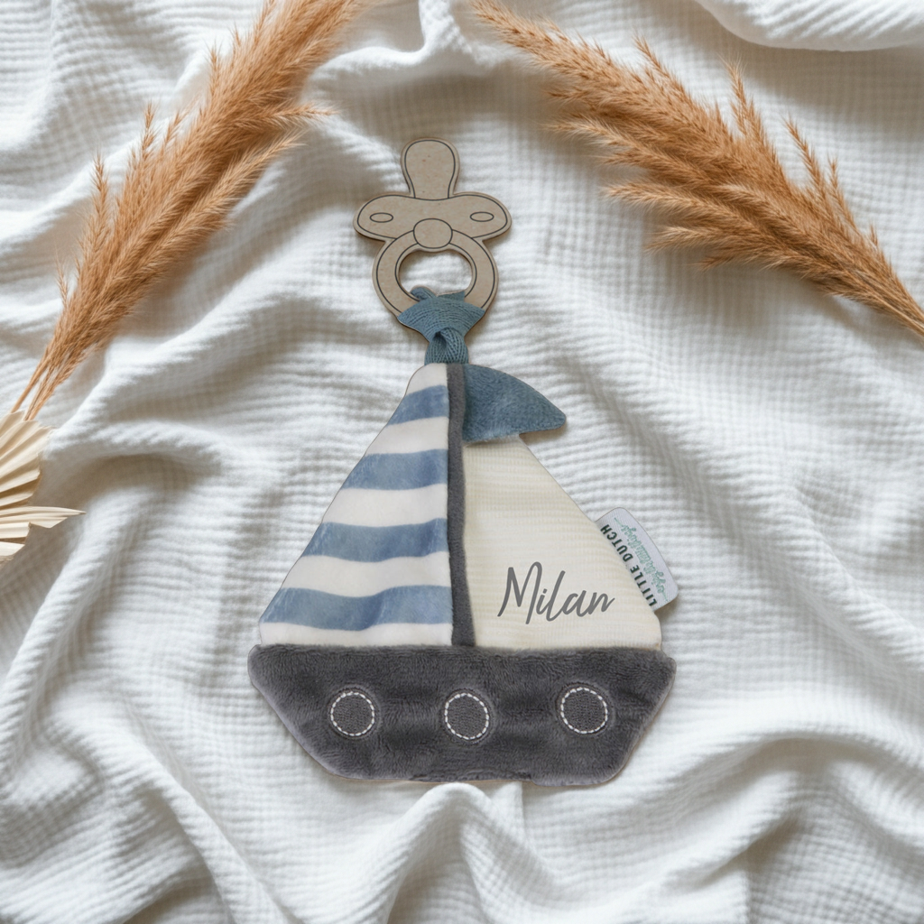 Sailors Bay Schnullertuch aus Polyester – optional mit Name personalisierbar