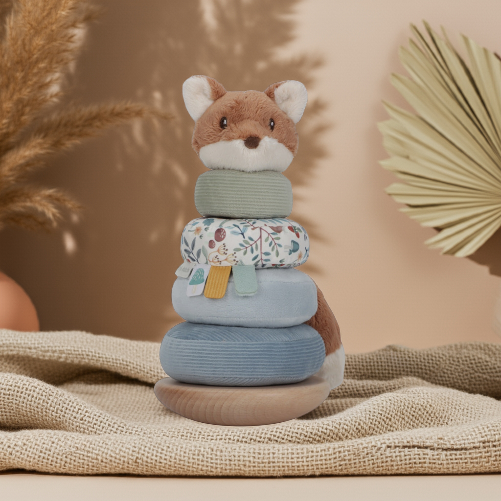 Little Dutch Stapelturm Forest Friends – Ringe und Fuchs in Detailansicht