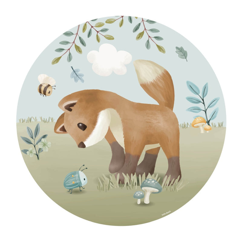 Papier peint intissé rond « Forest Friends » | Little Dutch