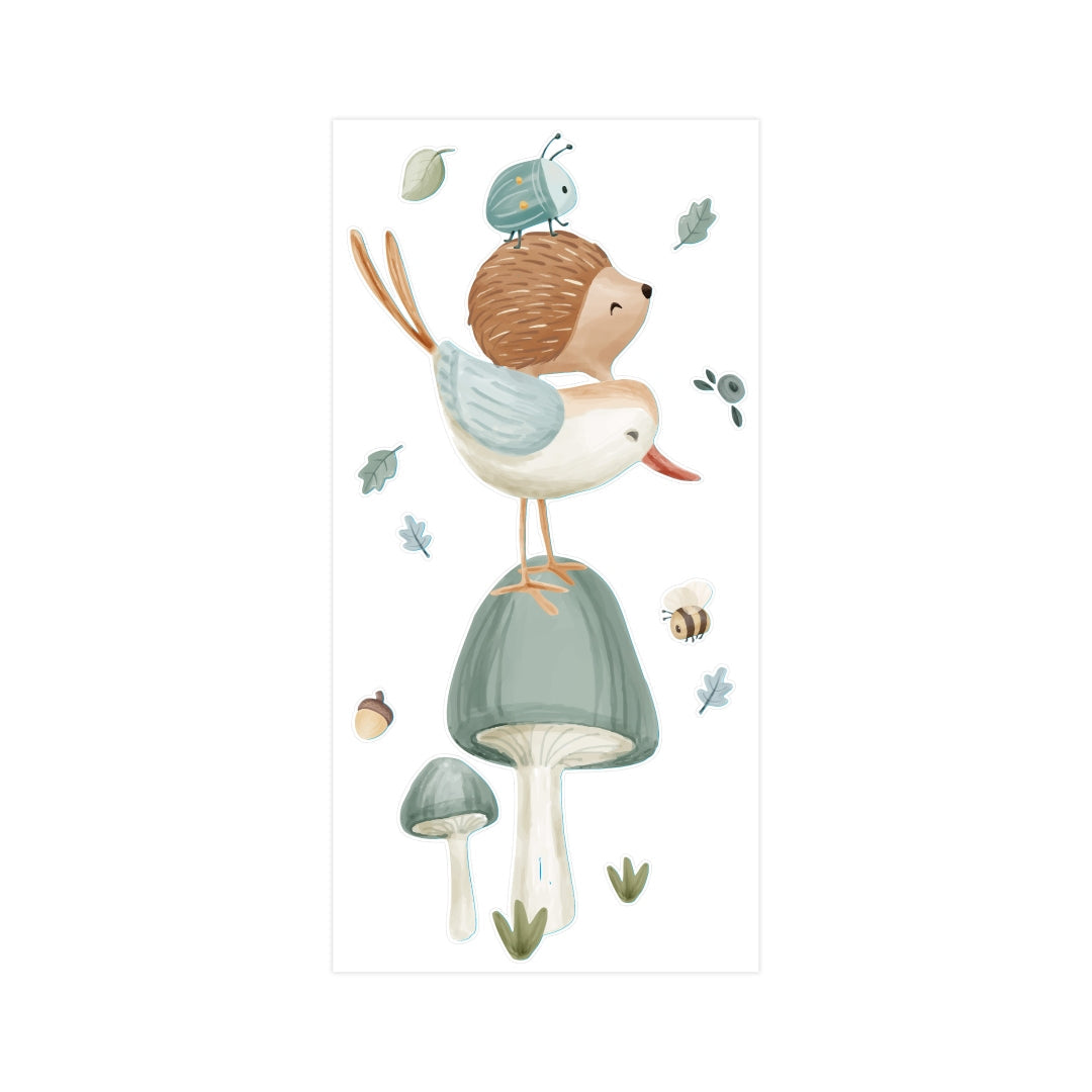Wandsticker Forest Friends 40 × 80 cm mit Waldtieren fürs Kinderzimmer