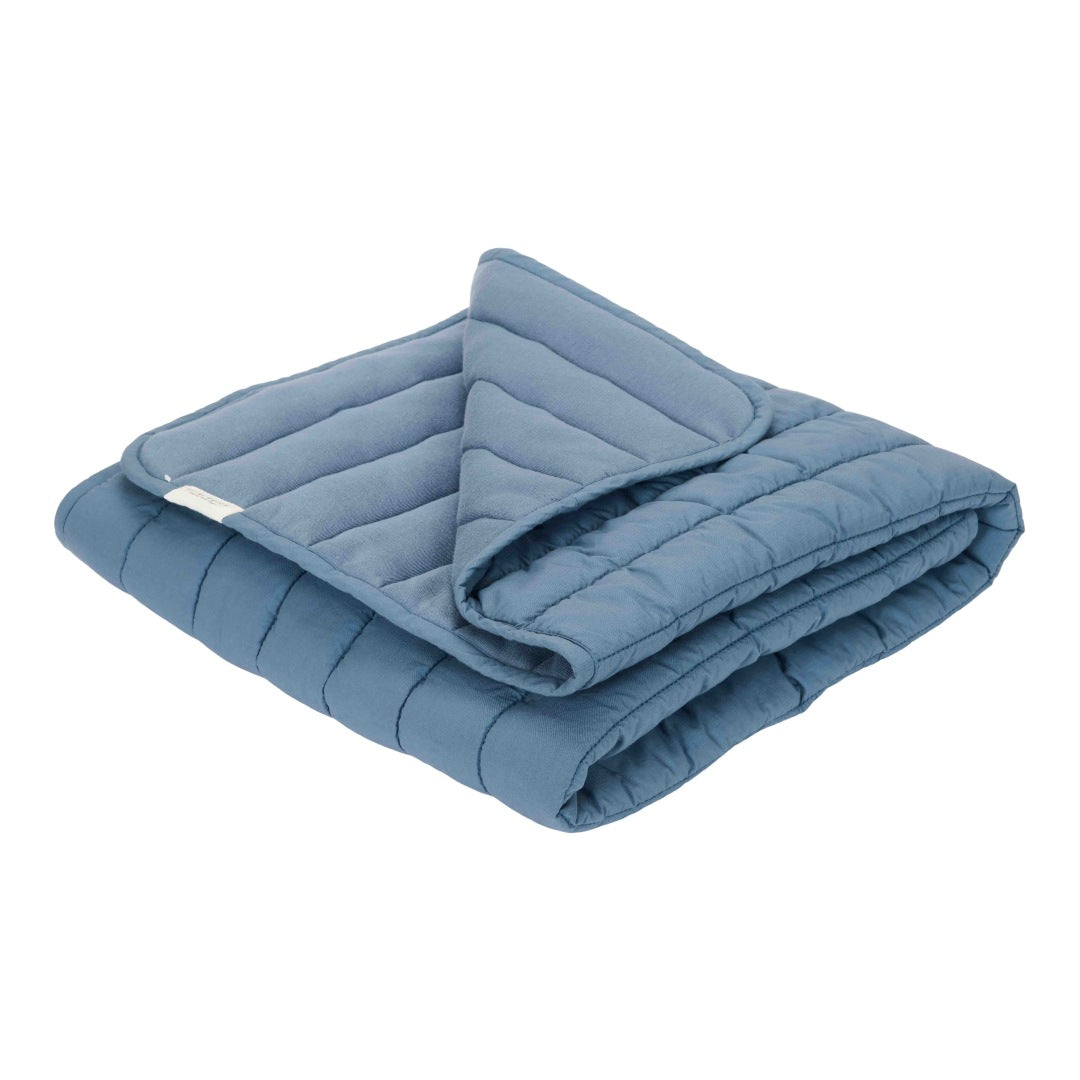 Couvre-lit berceau bleu foncé | Little Dutch