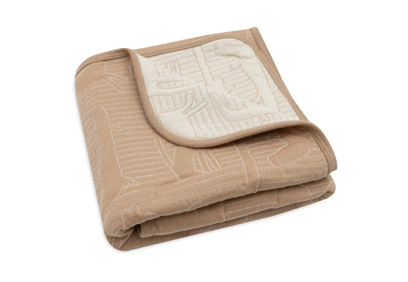 Couverture pour berceau 75 x 100 cm Jungle Jambo, Biscuit/Avoine | Jollein
