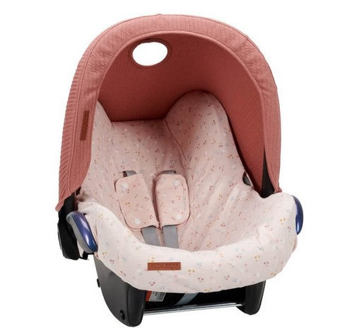 Babyschalen-Sonnenverdeck Pure Pink Blush aus Baumwollmischgewebe