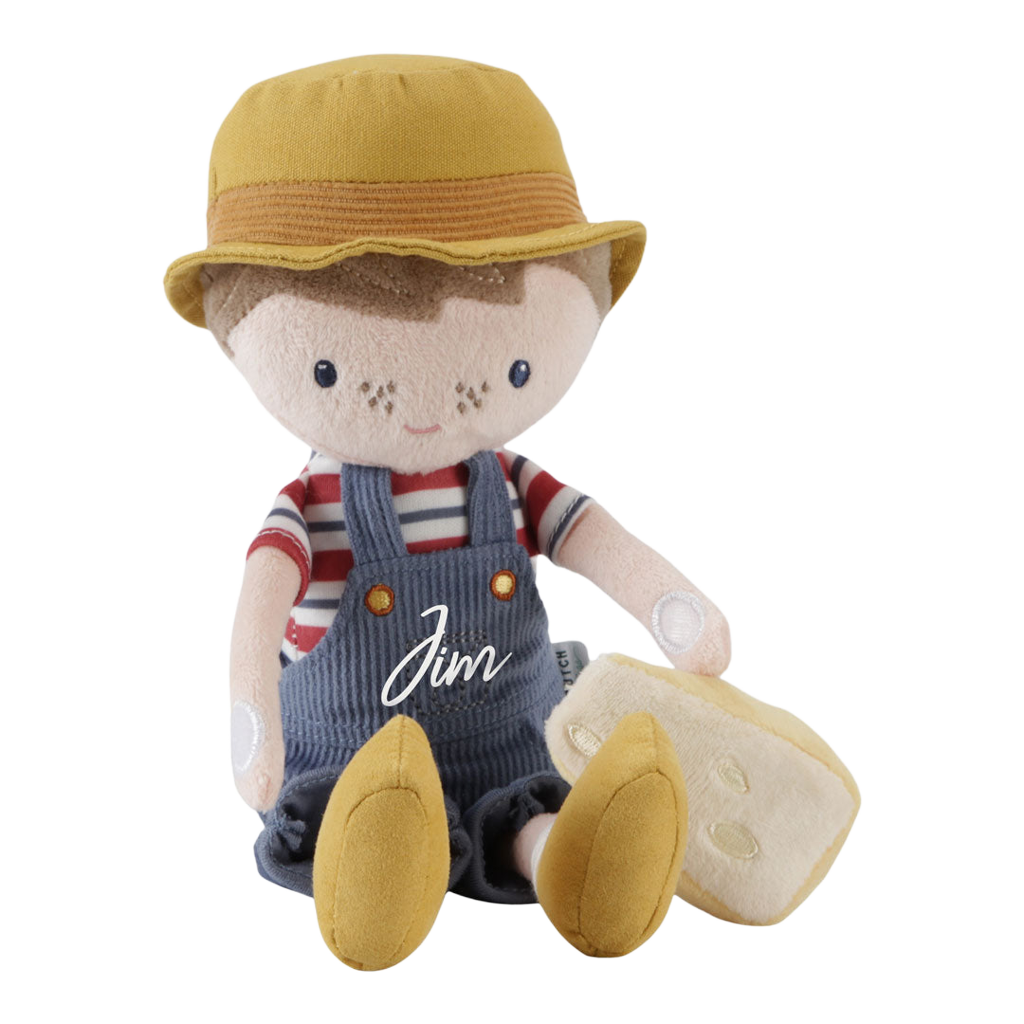 Personalisierte Kuschelpuppe Dutch Jim im Kinderzimmer