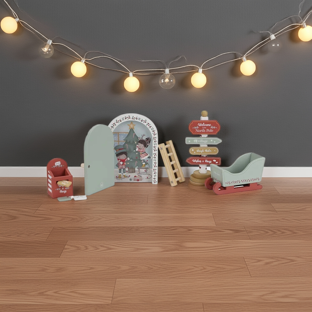 Wichtel Zubehör Set Weihnachten – Detailansicht der Miniatur-Elemente