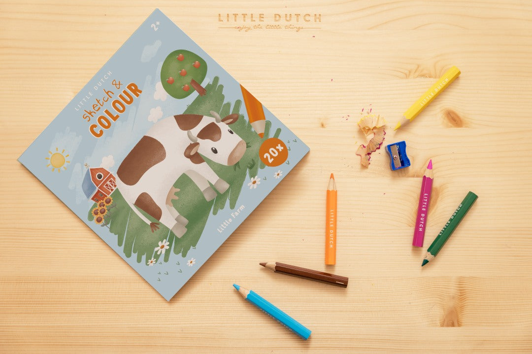 Malbuch fuer Kinder mit liebevollen Bauernhof Motiven zum Ausmalen, Basteln und kreativen Gestalten