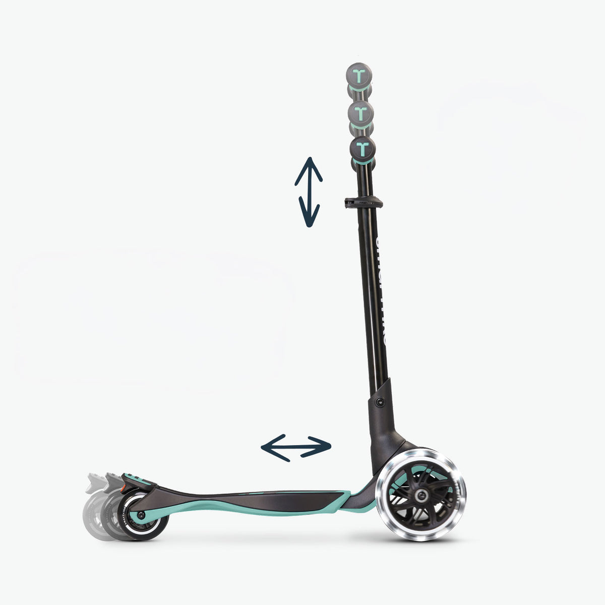 Kinder Scooter höhenverstellbar und mitwachsend – Lenker anpassbar für verschiedene Altersstufen und Körpergrößen