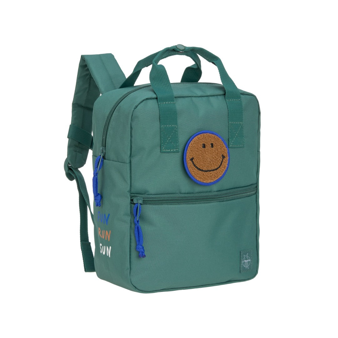 Lässig Square Little Gang Kindergartenrucksack Dunkelgrün mit 7 Liter Volumen