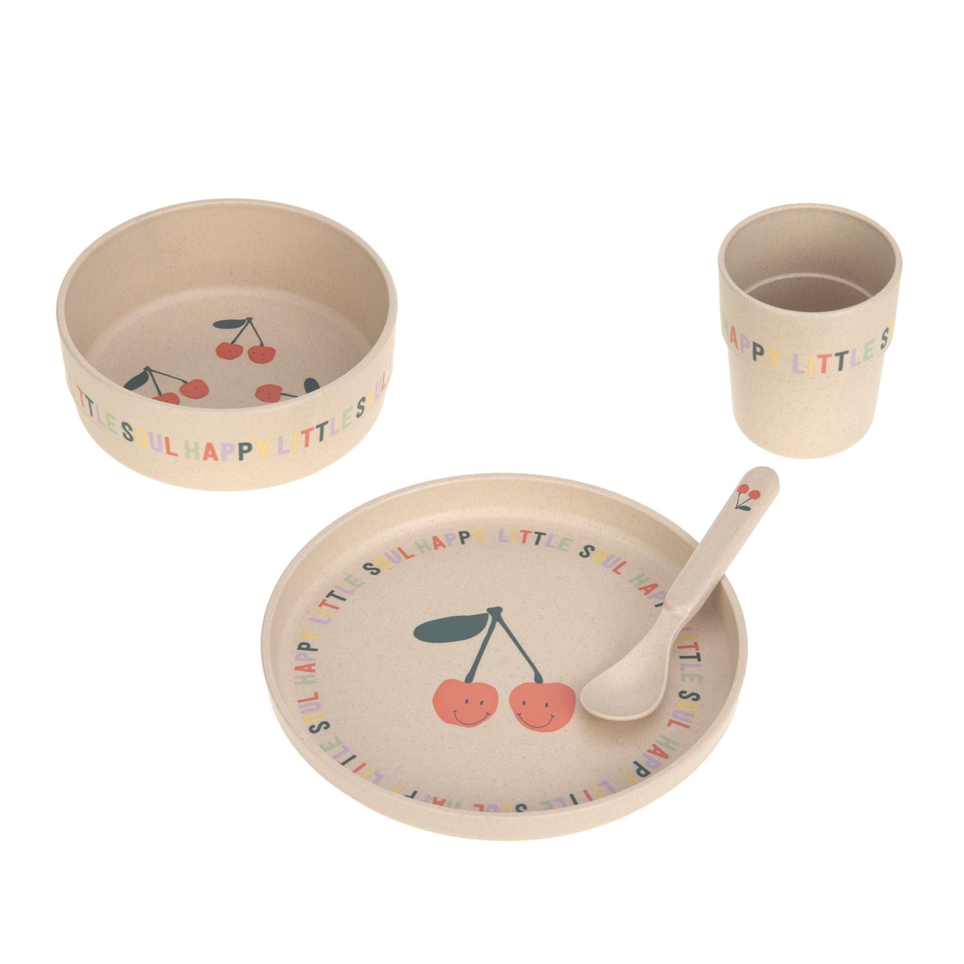 Service de table pour enfants Happy Fruits - Cerise | Lässig