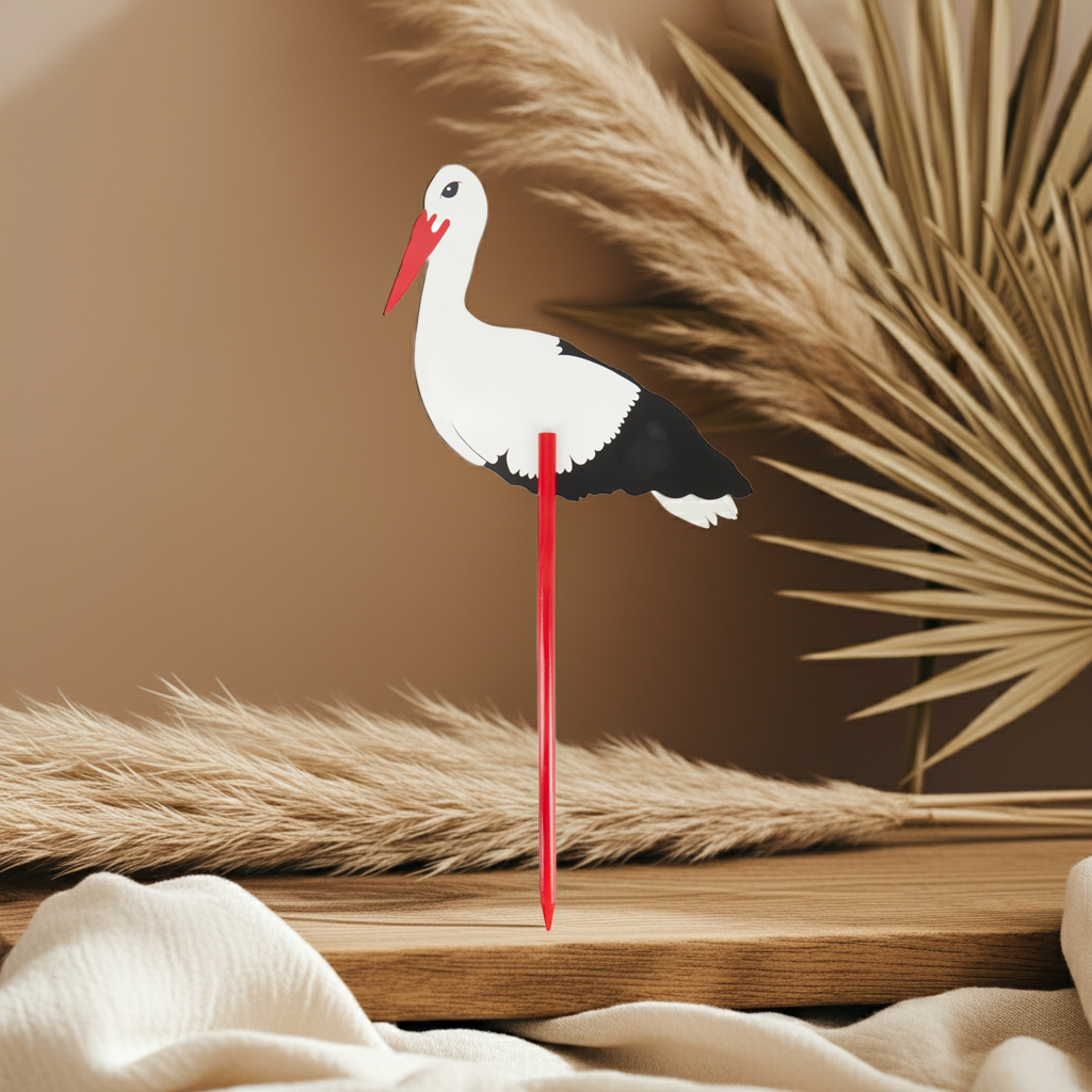 Bieco Holzstorch XL 100 cm als Deko zur Geburt