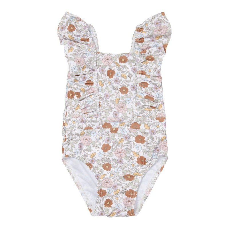 Badeanzug mit Volants, Vintage Little Flowers | Little Dutch