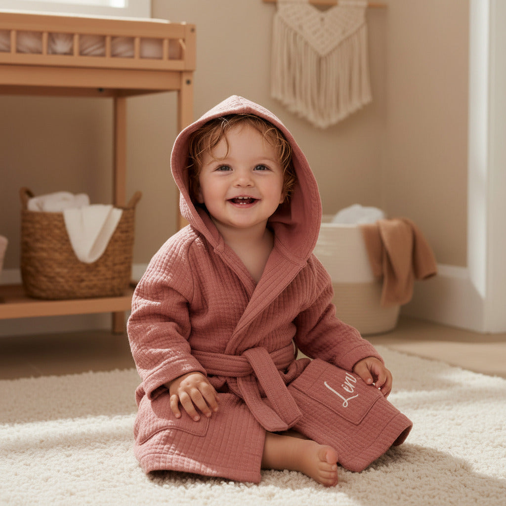 Little Dutch Bademantel Pure Pink Blush in Rosa