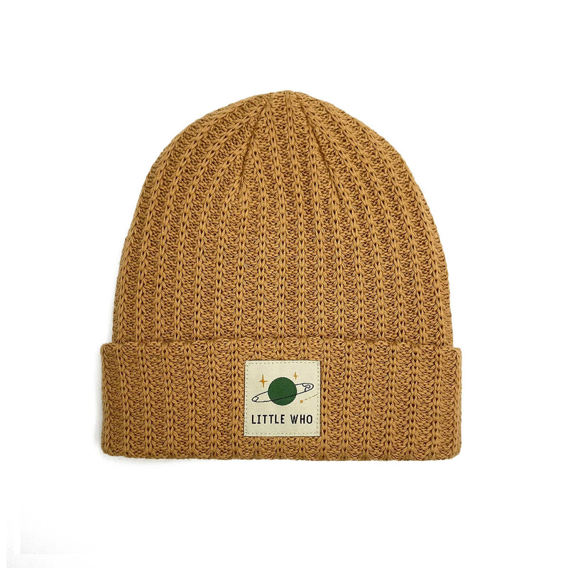 Bonnet tricoté jaune miel, taille S | Little Who