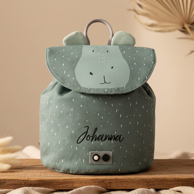 Trixie Mini-Rucksack Herr Nilpferd personalisierbar