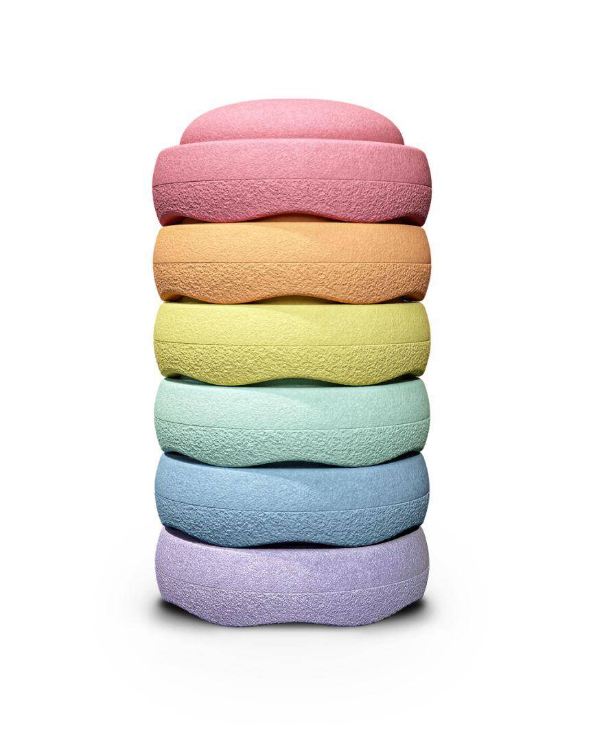 Staplelstein Ensemble original de 6 pastels arc-en-ciel | Stapelstein