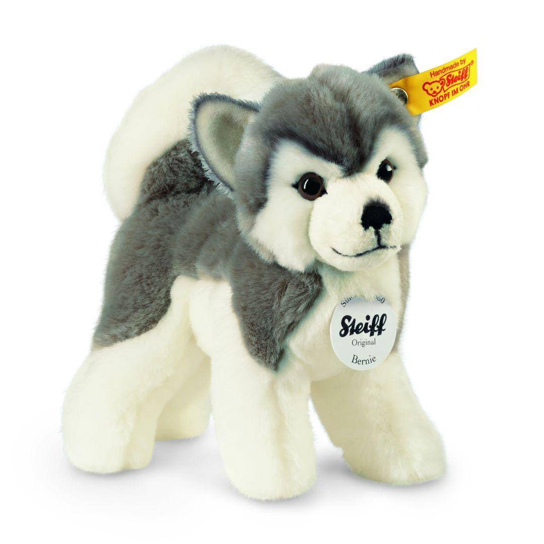 Peluche Husky Bernie, 17 cm, gris/blanc | Steiff