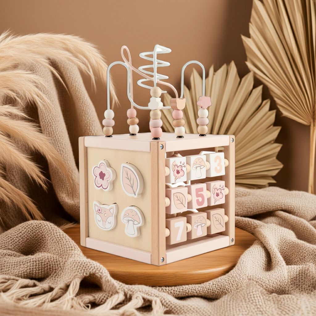 Cube d'activités faon Ella XXL en bois | bieco