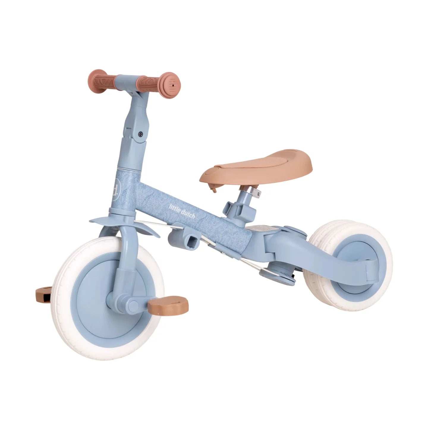 Tricycle 4-in-1 in Blau als Dreirad mit Pedalen für Kinder ab 2 Jahren. Das mitwachsende Kinderfahrzeug unterstützt die Entwicklung von Balance, Koordination und Motorik und bereitet spielerisch auf das Fahrradfahren vor.