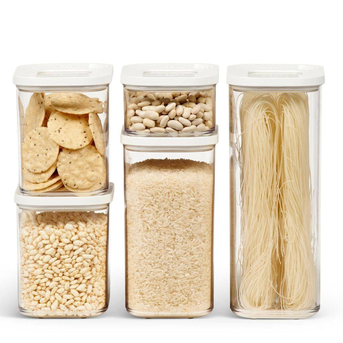 Modula storage container, 5 pieces - white | Mepal