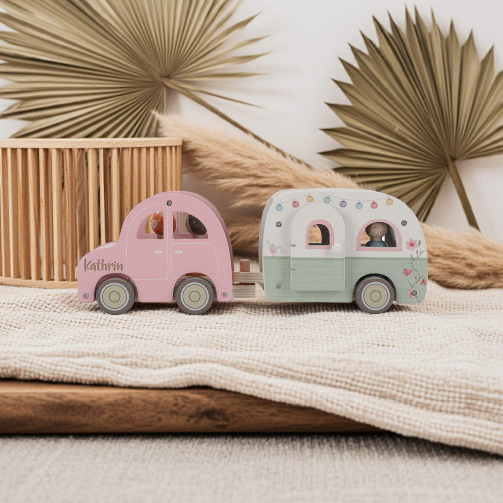 Voiture jouet avec caravane – Jouet d'imitation pour enfants
