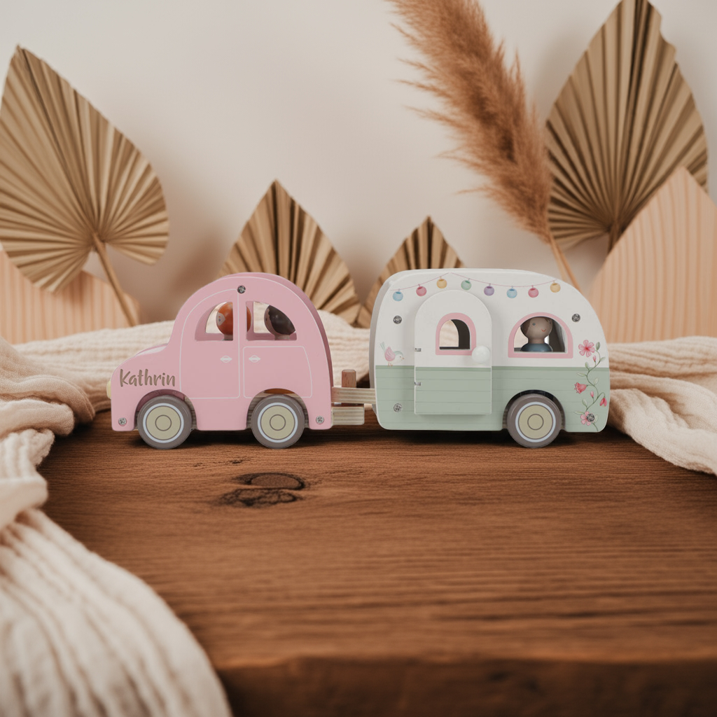 Voiture jouet avec caravane – Jouet d'imitation pour enfants
