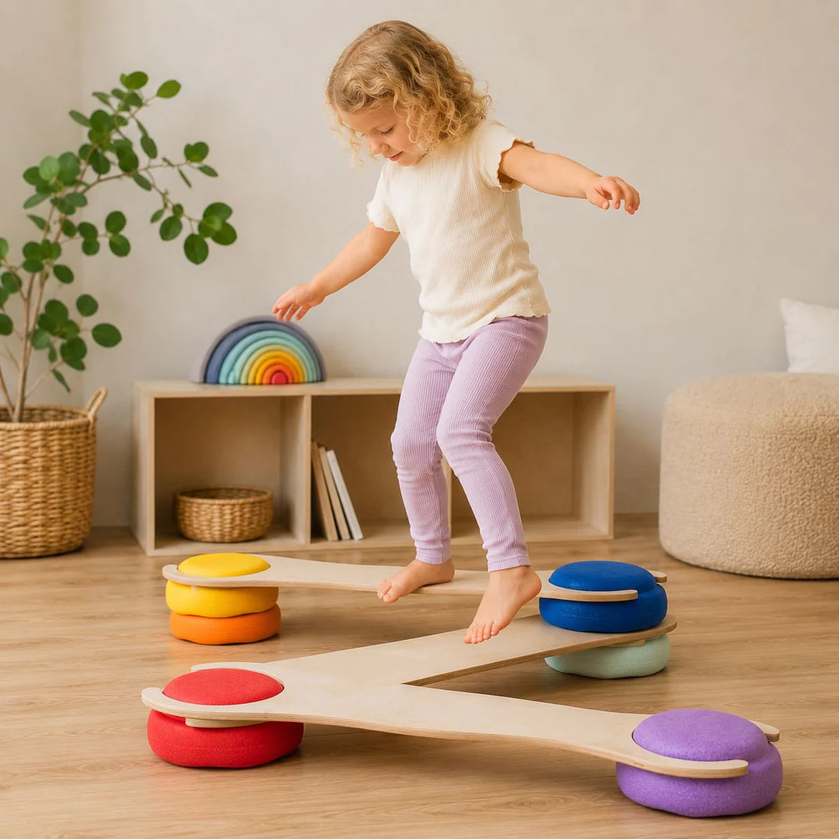 Holz Balance Spielzeug für Kinder – fördert Gleichgewicht, Koordination und Bewegung im Kinderzimmer