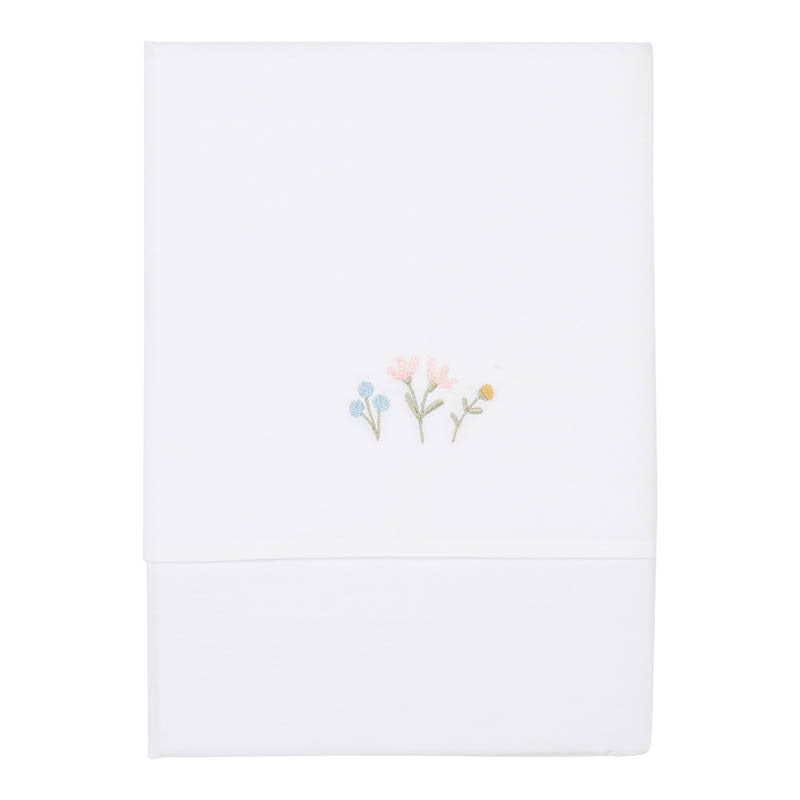 Drap de lit brodé Fleurs et Papillons | Little Dutch