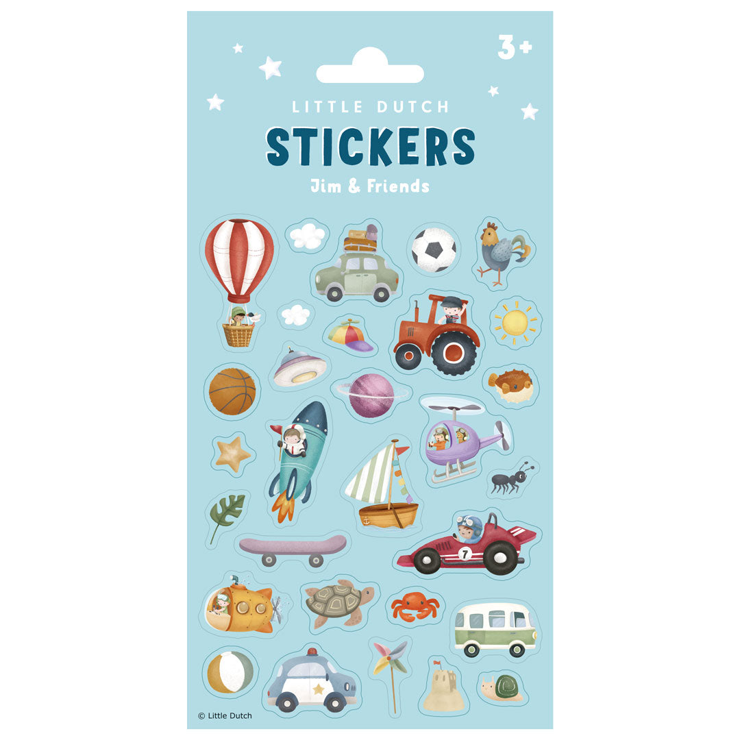 Stickers Jim & Friends – Autocollants créatifs pour enfants à coller