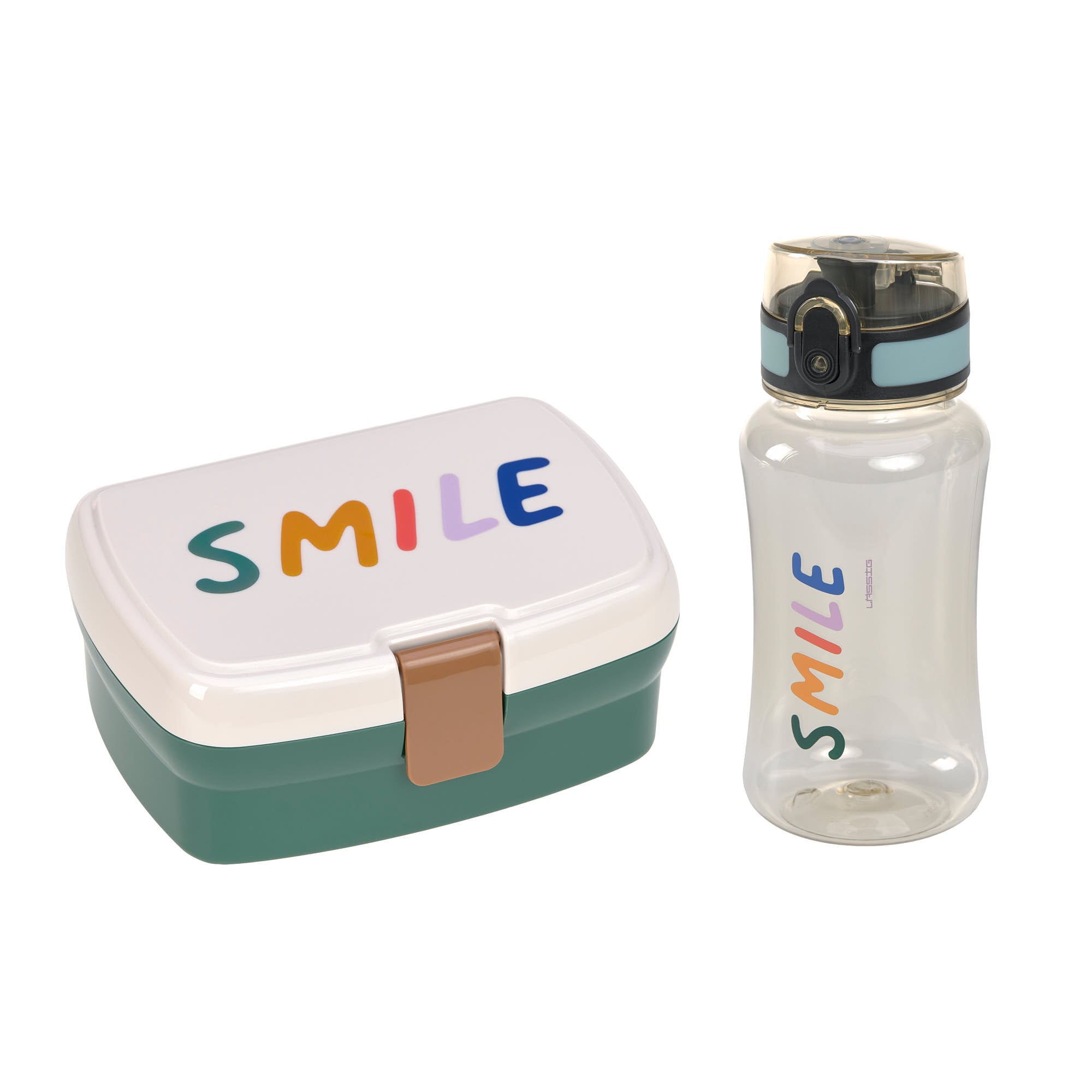 Lunch Set Bottle &amp; Lunch Box Little Gang Smile, Green | Casual