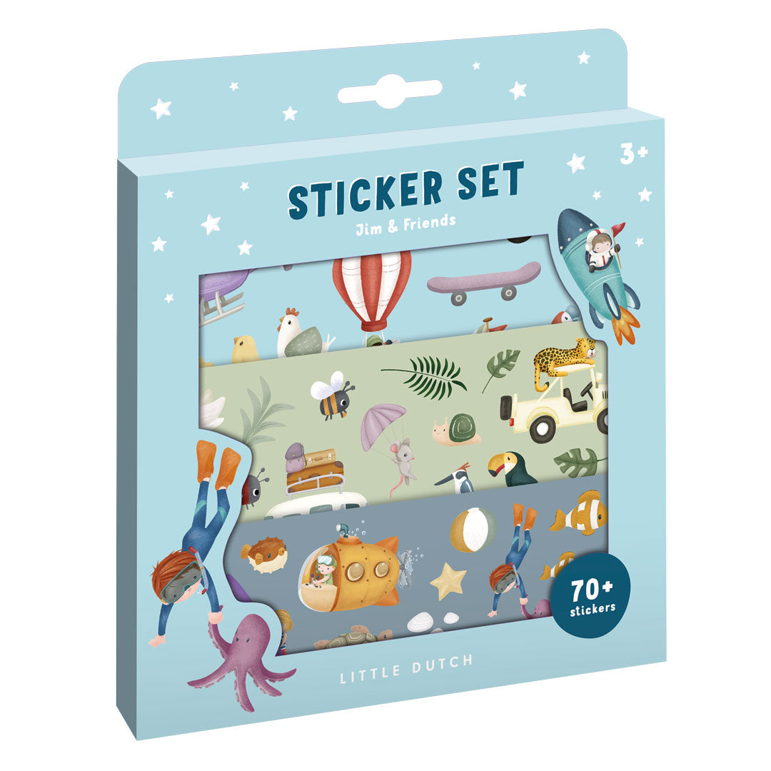 Stickerset Jim & Friends – Kreativer Stickerspaß für Kinder