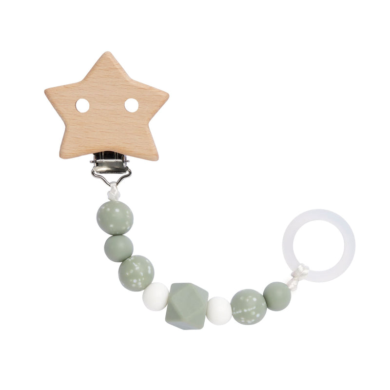 Attache-sucette Little Universe Star, olive | Lässig