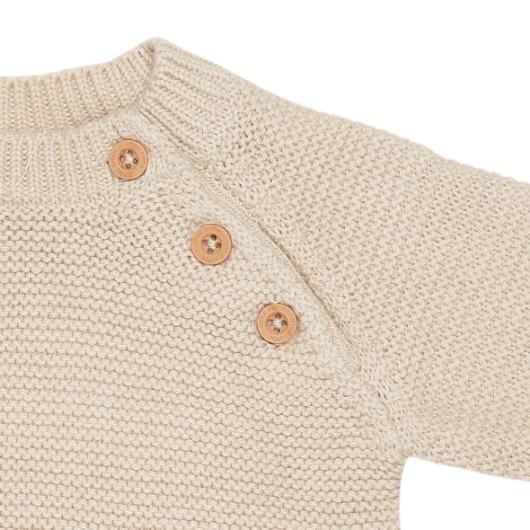 Combinaison tricotée Little Goose Sand | Little Dutch